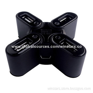 4-port USB2.0 Star Hub, Supports Plug-and-play Function